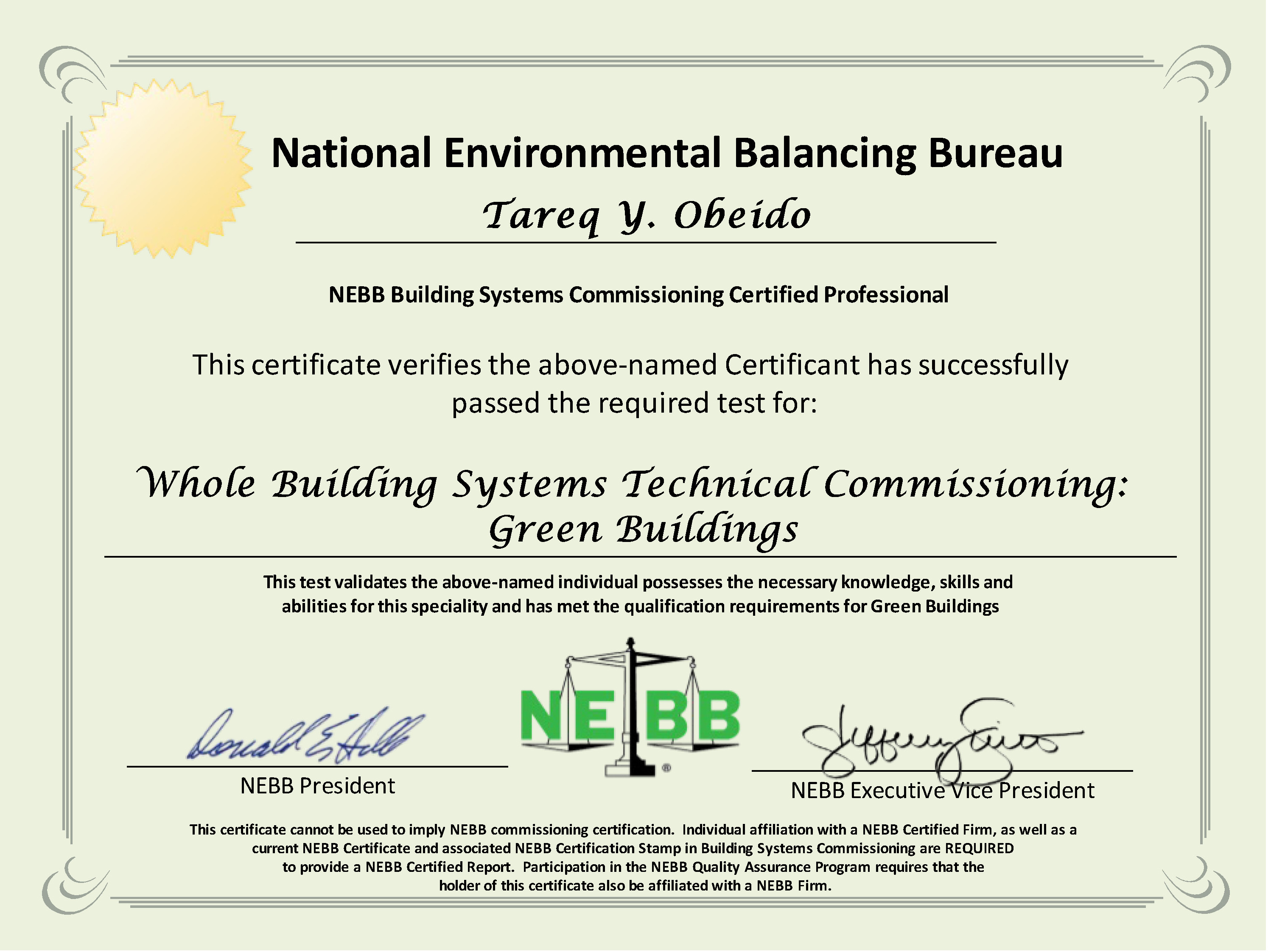Certifications, Thunderbird Environmental Consulting